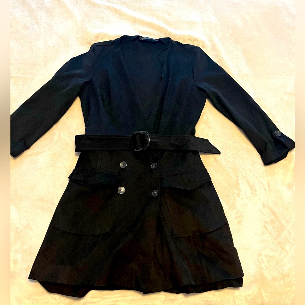 Zara Black Belted Jumpsuit
